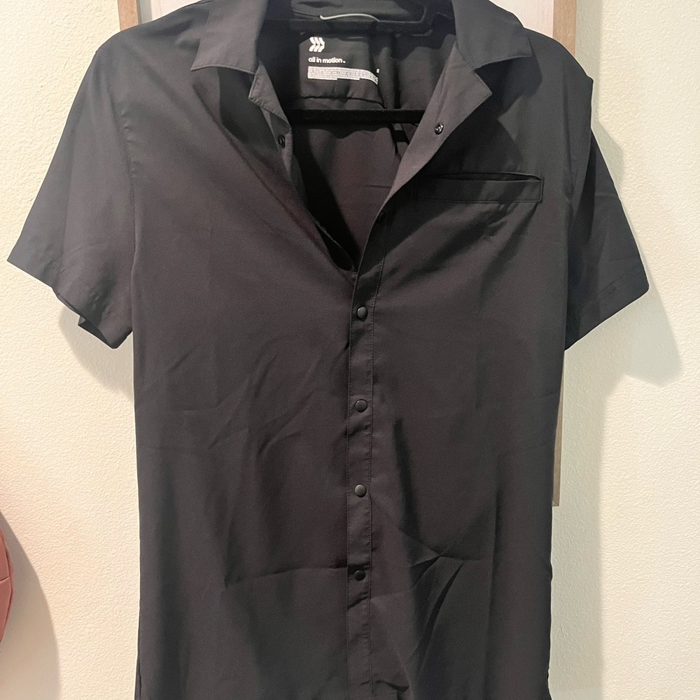 All in Motion Black Casual Button Down Shirt
